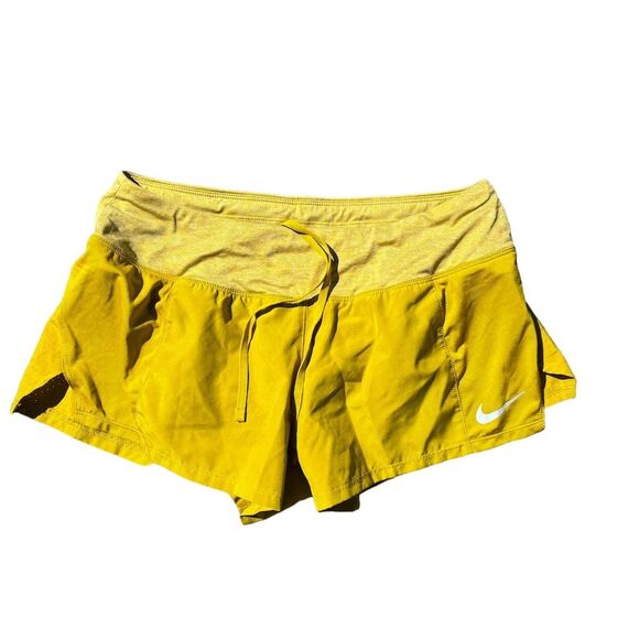 Nike Pants - Nike Women's Dri-Fit Running Shorts Yellow Size M Activewear